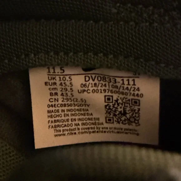 SIZE 11.5 | Nike Dunk Low 'Vintage Green' | DV0833-111 new without box NWOB - Picture 6 of 8